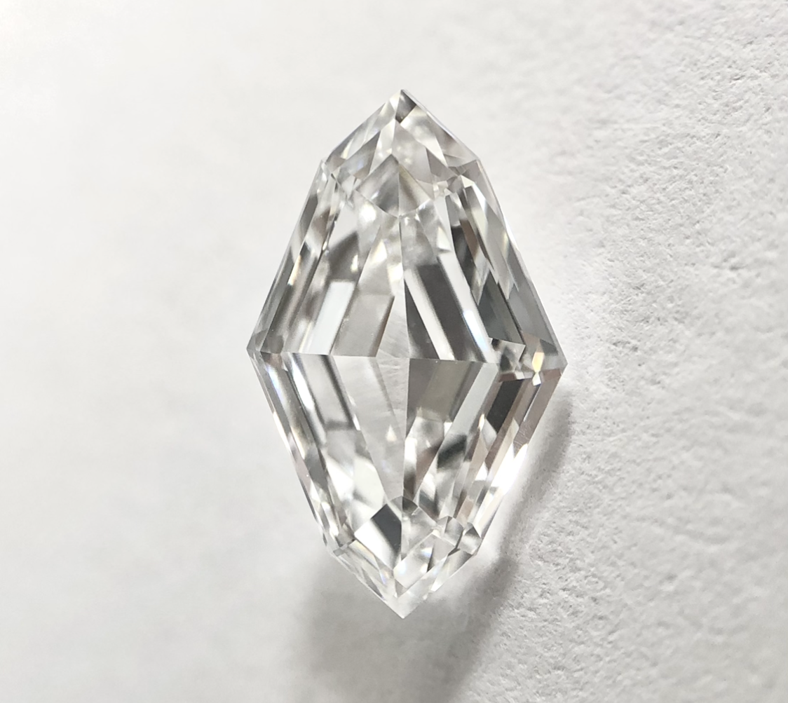 Lozenge Shape D Color Step Cut Diamond