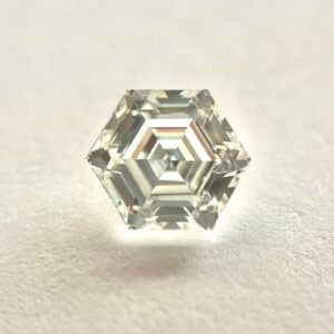 Hexagon shape I color step cut diamond