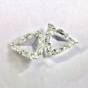 Tulip Shape I Color Rose Cut Pair Diamond
