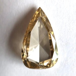 Pear Shape Golden Brown Rose Cut Diamond