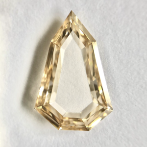 Shield Shape Light Brown Color Cut Diamond