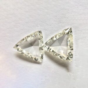 Triangle shape J color Rose cut pair diamond