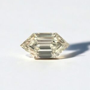 Elongated Hexagon shape H Color Step Cut Diamond