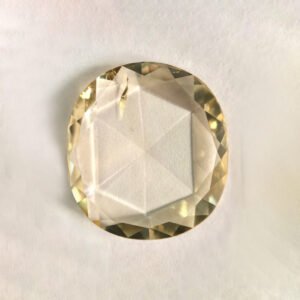 Oval shape Light Brown color rose cut diamond