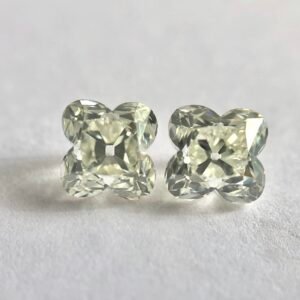 Lily shape K color old mine cut Pair diamond