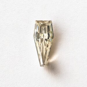 Coffin shape Light Brown color step cut diamond