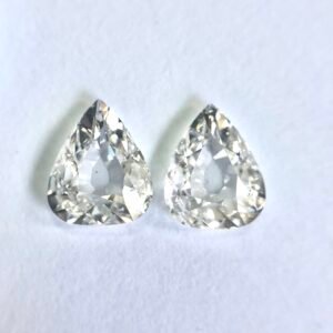 Pear shape F color Old mine cut diamond