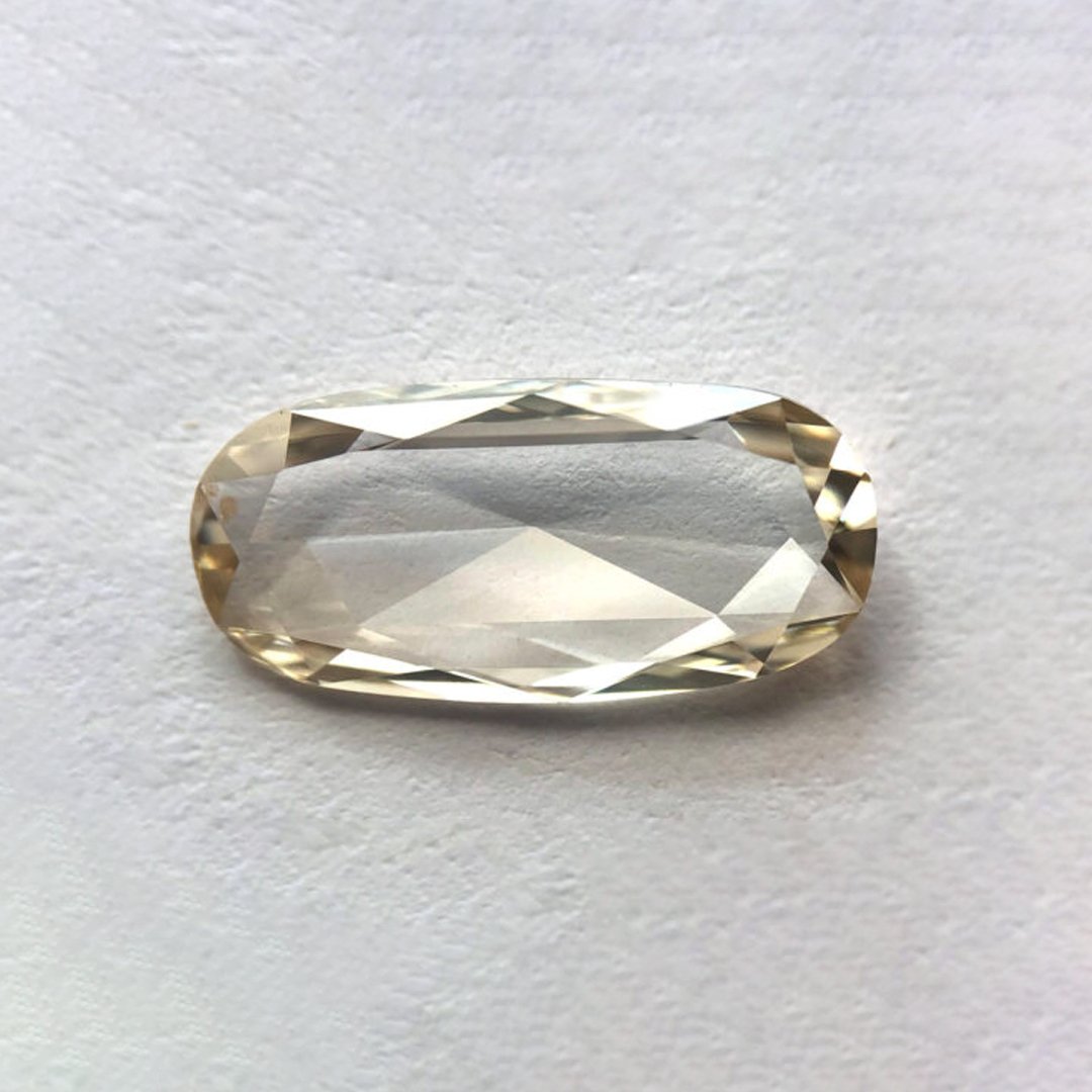 Natural oval Light Brown color Rose cut diamond