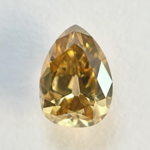 Pear shape Light Brown color Old mine cut diamond