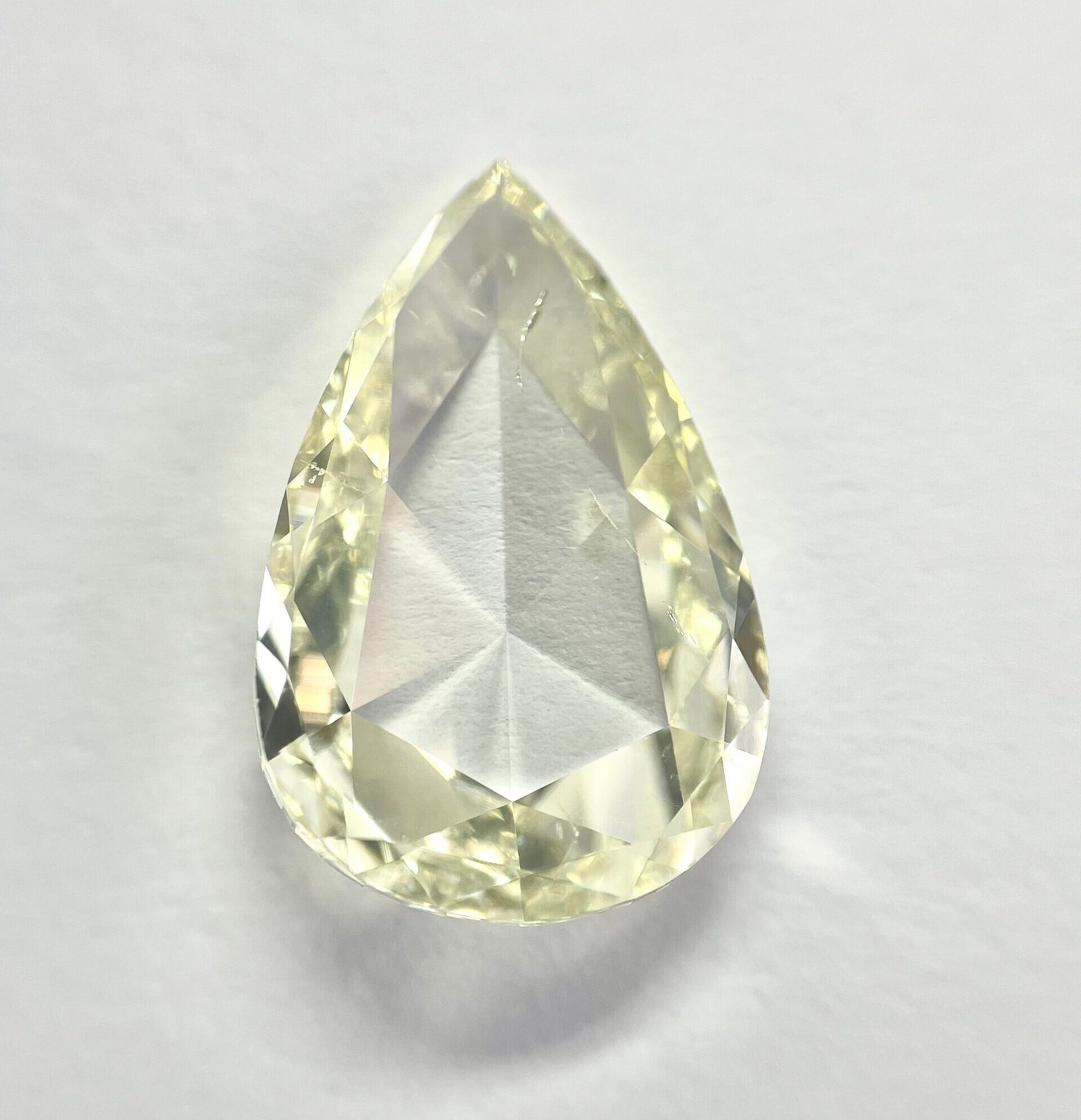 Pear shape J color Rose cut diamond