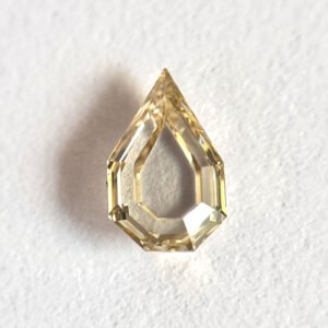 Pear Shape Light Brown Color Step cut Diamond