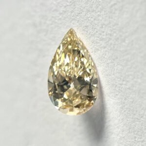 Pear shape Light Brown color old mine cut diamond