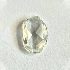 Oval shape F color rose cut diamond