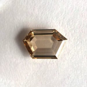 Unshaped Hexagon Dark Brown Step cut Diamond