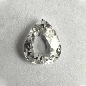 Pear shape H color old mine cut diamond