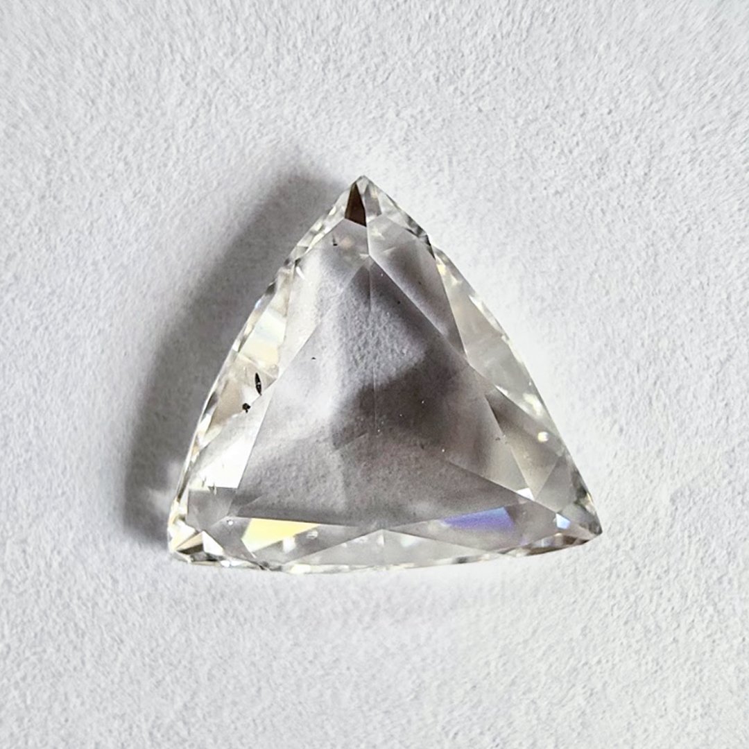 Trillion shape I color Rose cut diamond