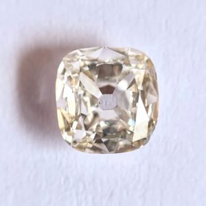 Cushion Shape Light Brown color old mine cut diamond