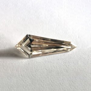 KITE shape LIGHT BROWN color step cut diamond