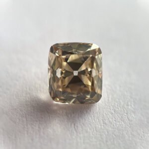 Cushion Shape Light Brown color old mine cut diamond