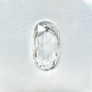 Elongated Oval shape F color rose cut diamond
