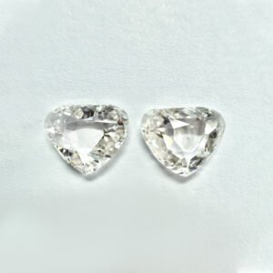 Heart shape I color Old mine cut Pair diamond