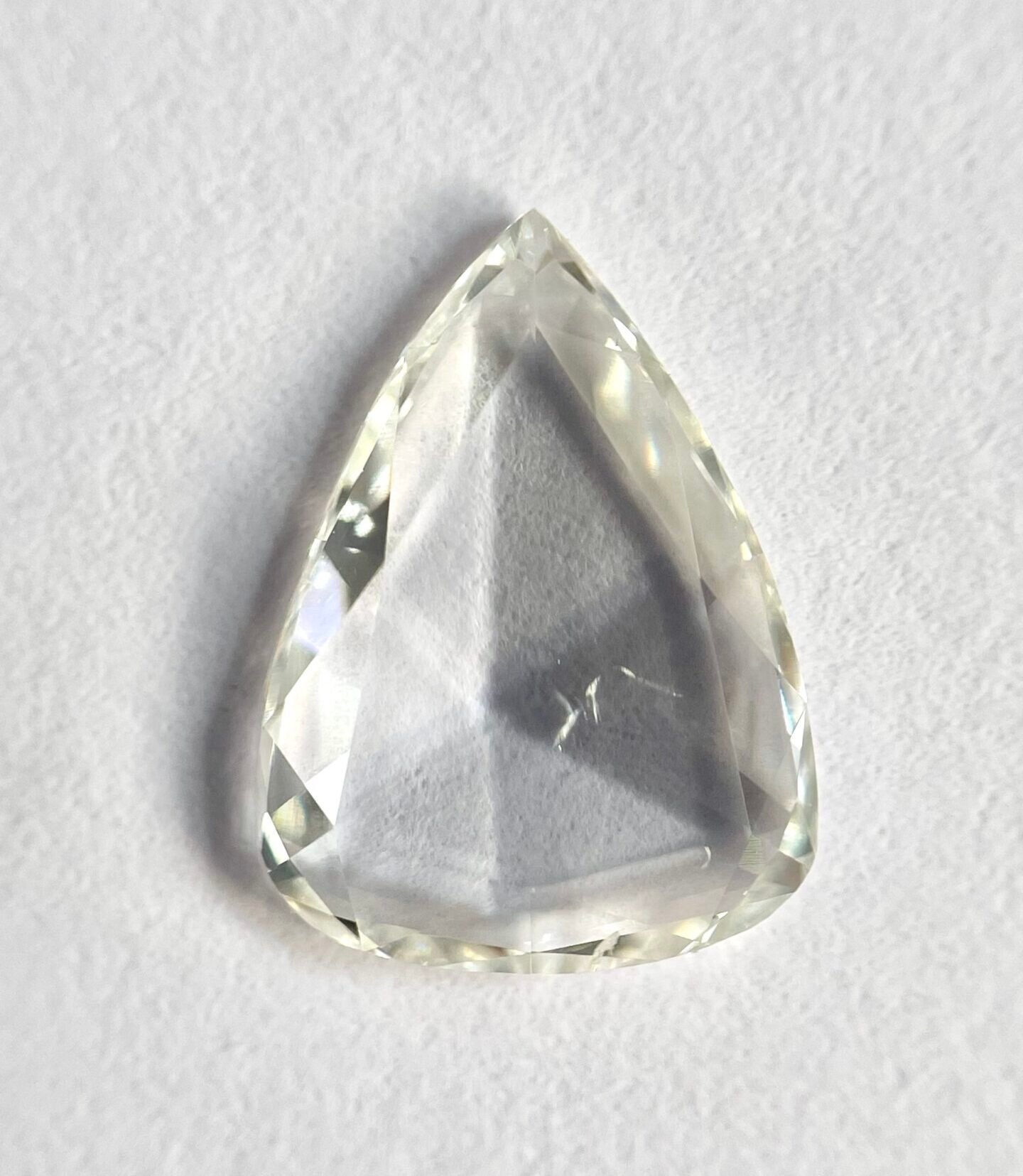 Pear shape H color Rose cut diamond