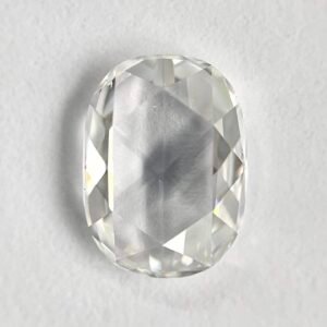 Oval shape F color rose cut diamond
