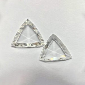 Trillion shape I color Rose cut PAIR diamonds