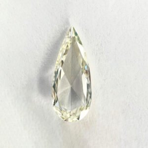 Elongated Pear Shape K Color Rose Cut Diamond