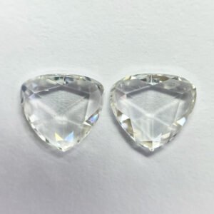 HEART shape H color Rose cut pair diamond
