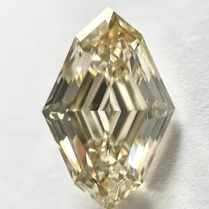 Lozenge shape Brown color Step cut  diamond