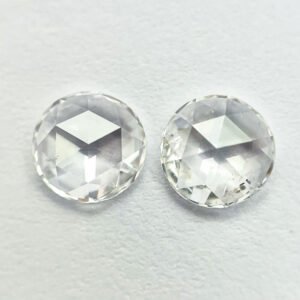 Round shape F color rose cut PAIR Diamond