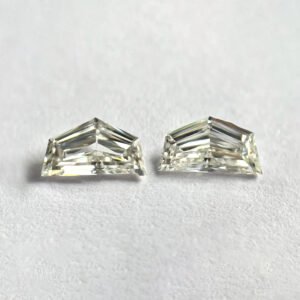Cadillac shape G color Step cut PAIR diamonds