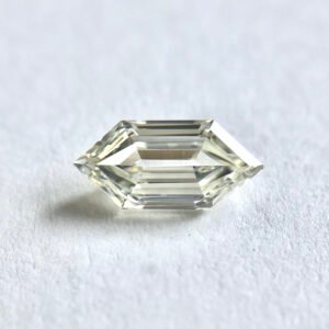 Elongate Hexagon shape J Color Step Cut Diamond