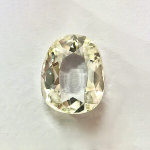 Flat Moval shape J color old mine diamond