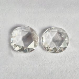 Round shape I color rose cut PAIR Diamond