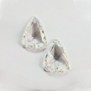 Pear shape I color Rose cut pair diamond