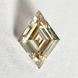 Lozenge shape Brown color Step cut  diamond