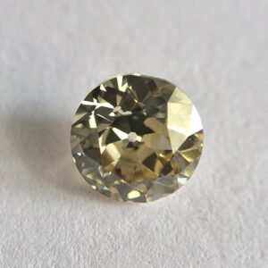 Light Brown color old European cut diamond