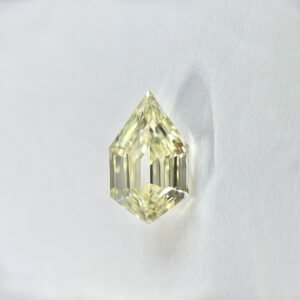 Pear Shape Fancey Yellow Color Step Cut Diamond
