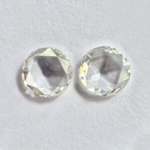 Round shape G color rose cut PAIR Diamond