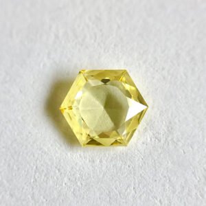 Hexagon Shape FANCY INTENSE YELLOW color Rose cut diamond