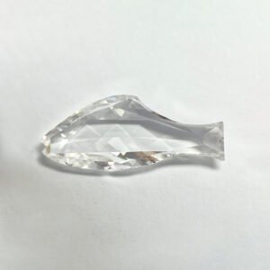 Fish shape D color rose cut diamond