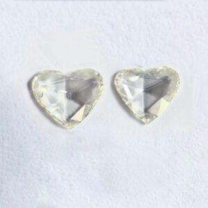 HEART shape L color Rose cut pair diamond