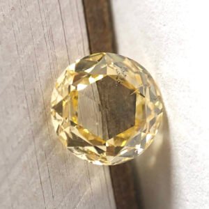 Round Brownish Orange Rose Cut Diamond