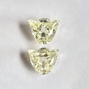 Tulip shape K color old mine cut Pair diamond