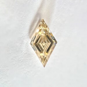 Lozenge shape Brown color Step cut  diamond