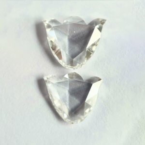 Tulip Shape G Color Rose Cut Pair Diamond