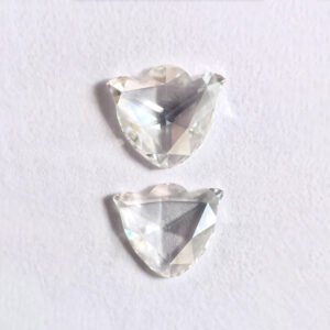 Tulip Shape G Color Rose Cut Pair Diamond
