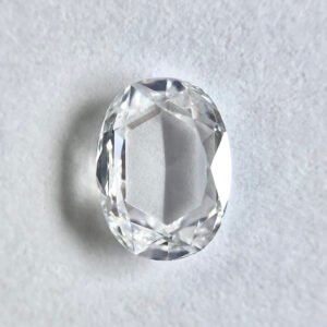 Oval SHAPE  D COLOR Rose Cut Diamond
